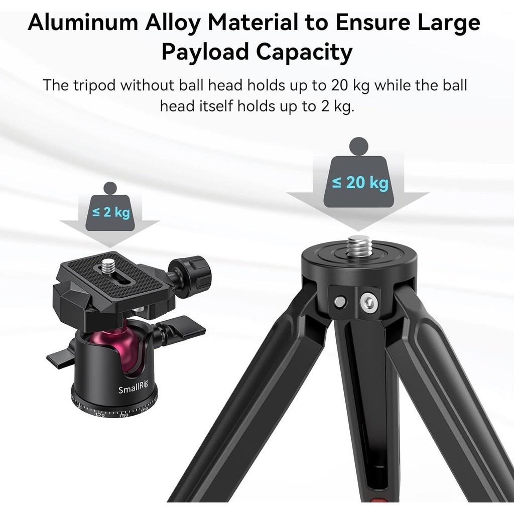 Smallrig Table Top Mini Aluminium Desk Tripod With Panoramic Ball Head