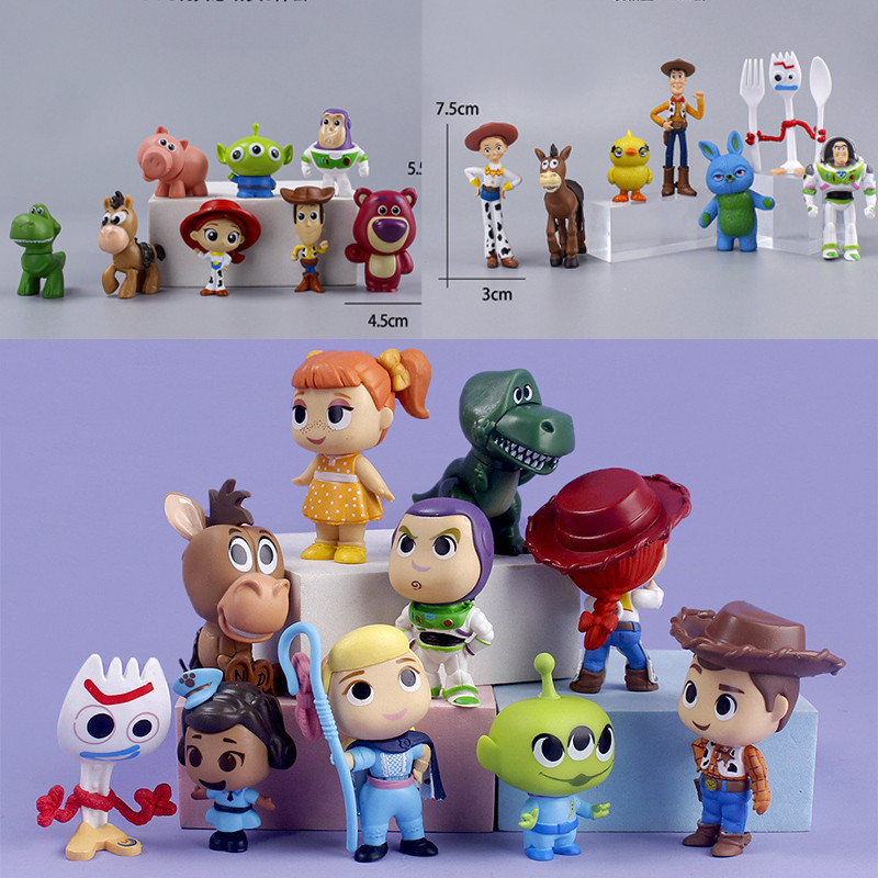 Toy Story Figure Set Woody Jessie Buzz Lightyear Alien Lots O Huggin