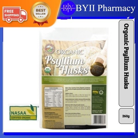 COUNTRY FARM ORGANIC PSYLLIUM HUSK WHOLE 99 PURITY 260G