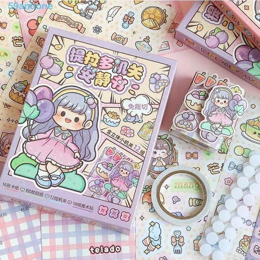 Antione Telado Quiet Book Sticker Kawaii Anime Telado Mechanism Quiet