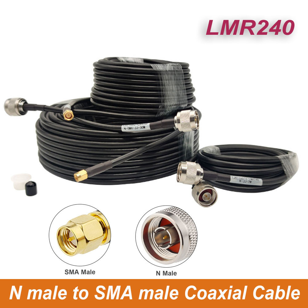 Antenna Cable LMR240 Coaxial Cable N Male To TS9 Male SMA Male SMA