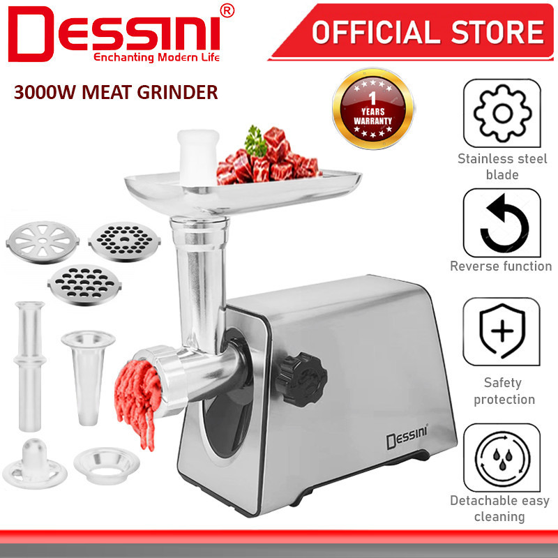 Dessini Italy W Stainless Steel Electric Meat Grinders Sausage