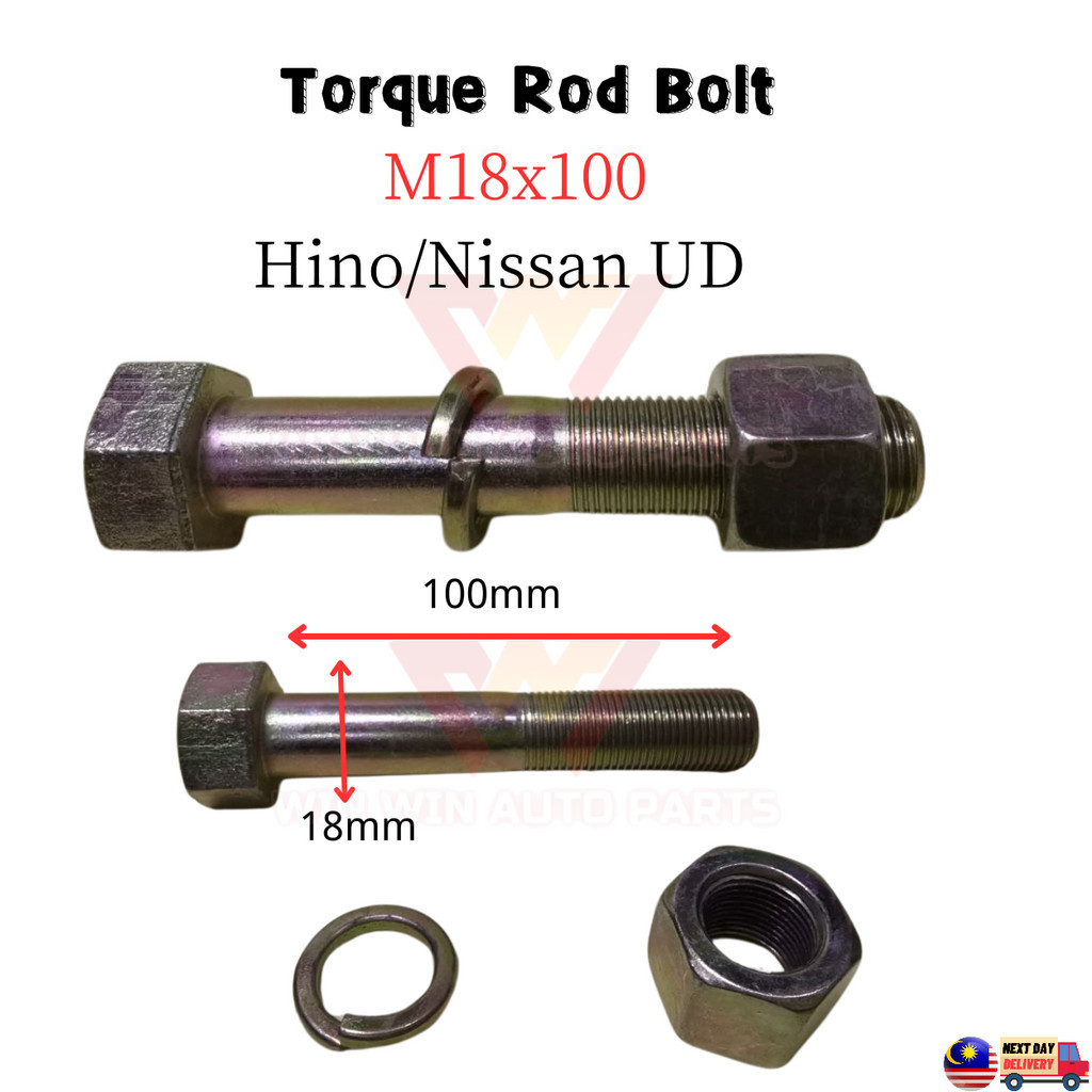 M X Nissan Ud Truck Hino Torque Rod Bolt With Nut With Washer