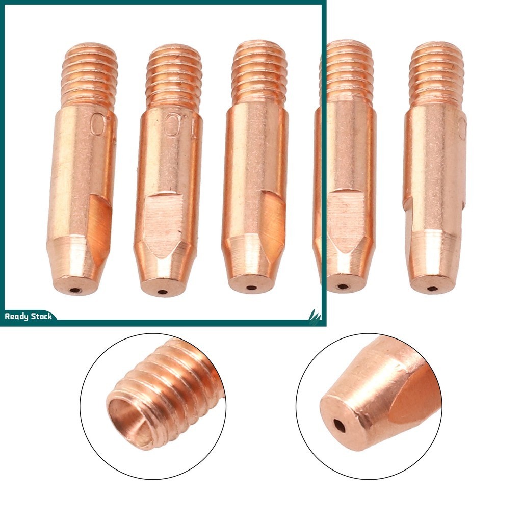 KUM 10PCS 24KD M6 Mig Mag Welding Torch Contact Tip Gas Nozzle Shopee