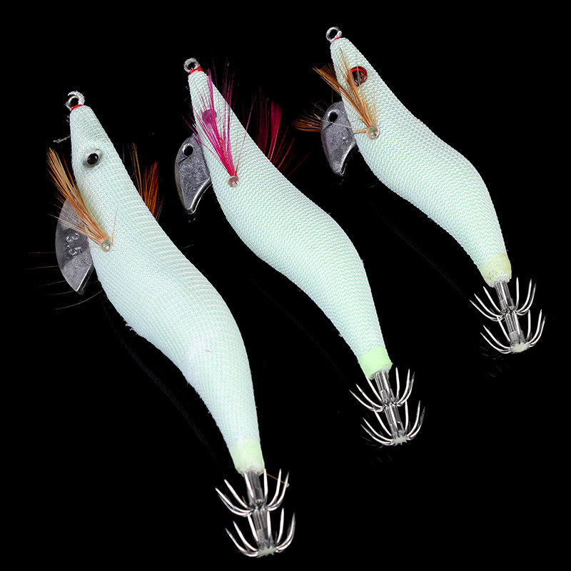 Chengxingsis Luminous Squid Jigs Glow Wood Shrimp With Octopus Squid