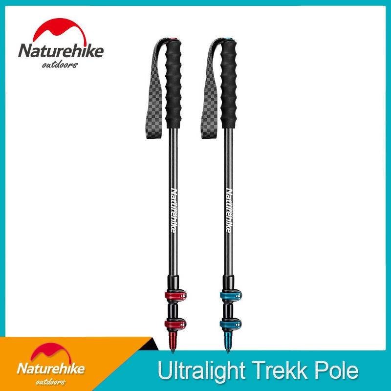 Naturehike Ultralight Carbon Fiber Walking Stick Section Telescopic