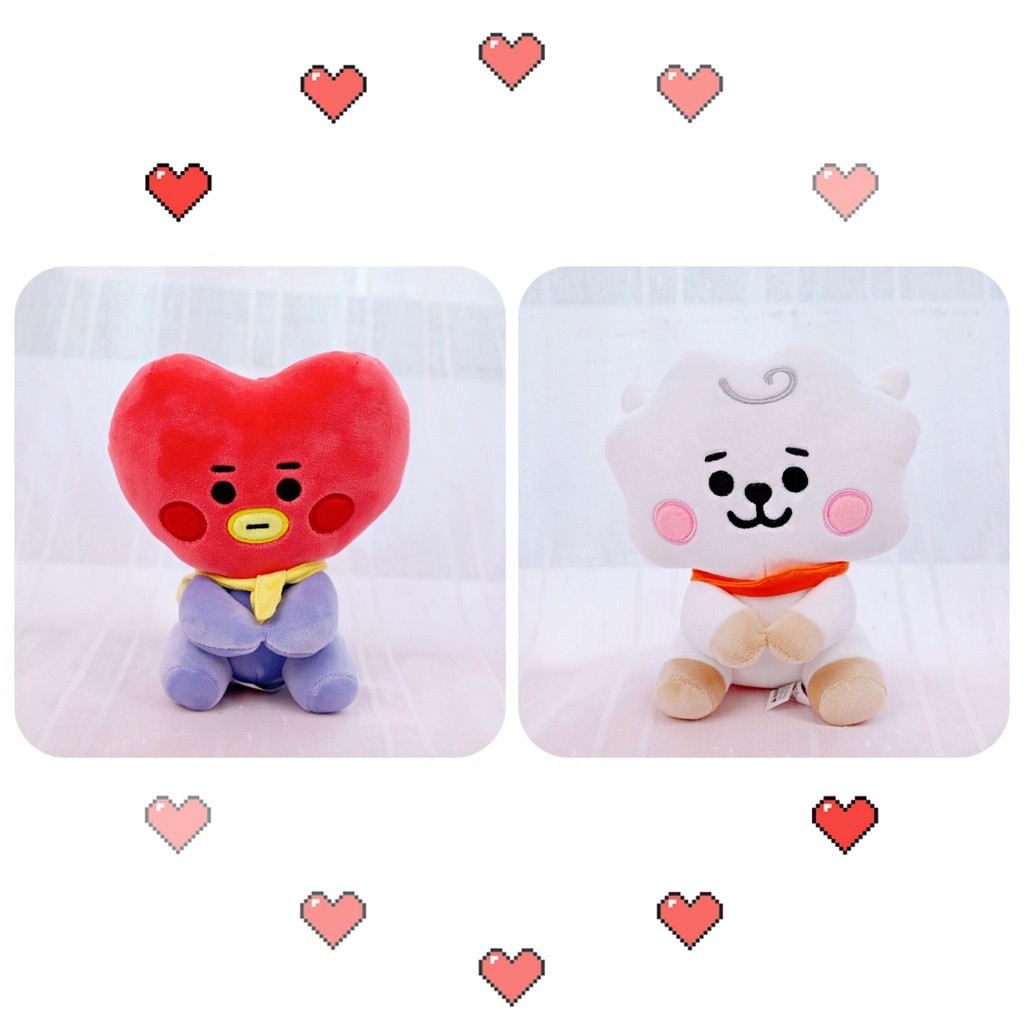 24 Hour Deliverakpop BTS BT21 Seated Doll 20cm Plush Toy Gifts TATA