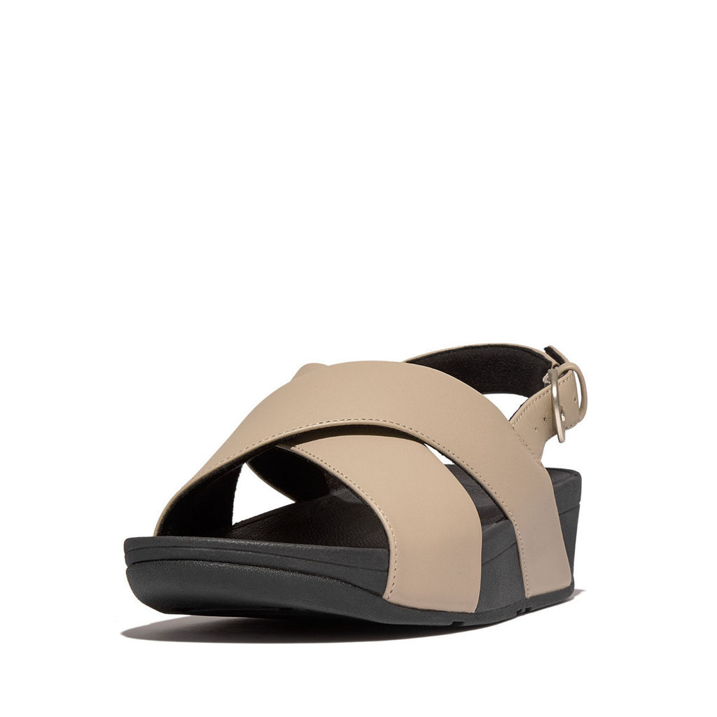 FitFlop LULU Cross Back Strap Sandals Latte Beige K03 A94 Shopee