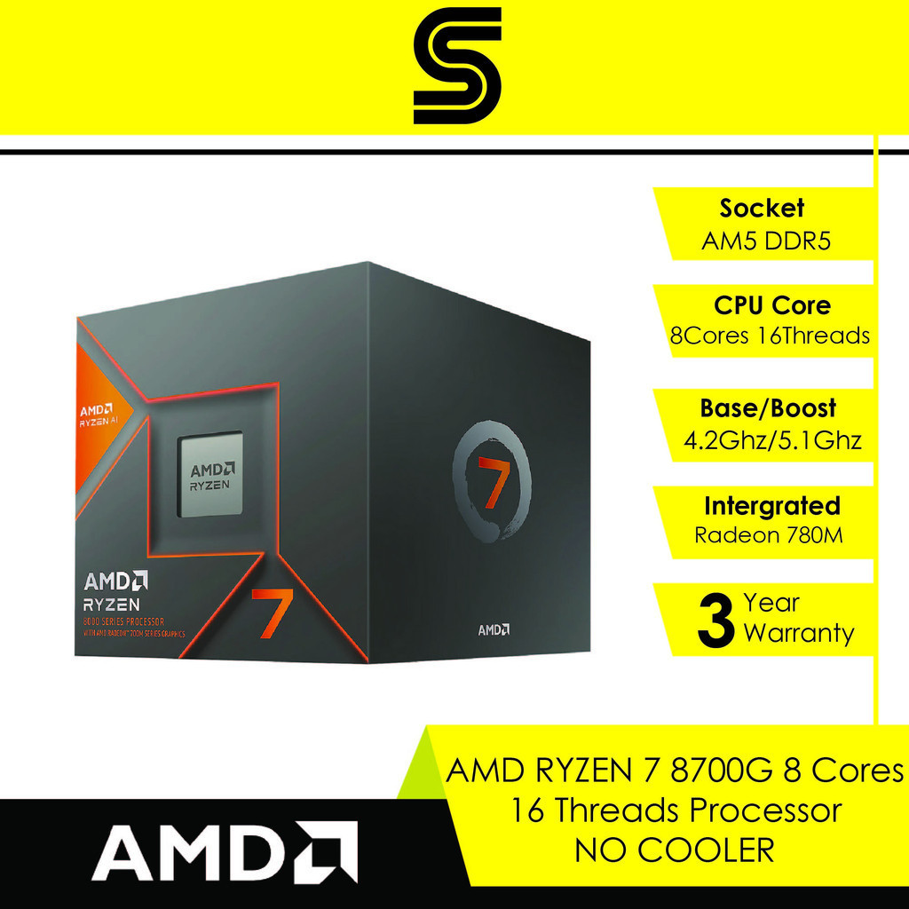 AMD RYZEN 7 8700G 8 Cores 16 Threads 4 2Ghz AM5 Processor Shopee Malaysia