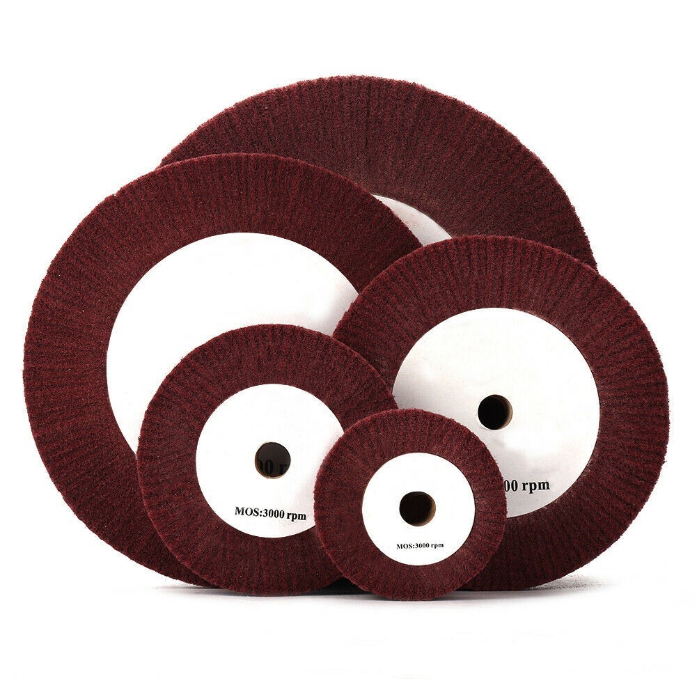 POWS 4 12 Nylon Fiber Flap Polishing Wheel Disc Non Woven Abrasive