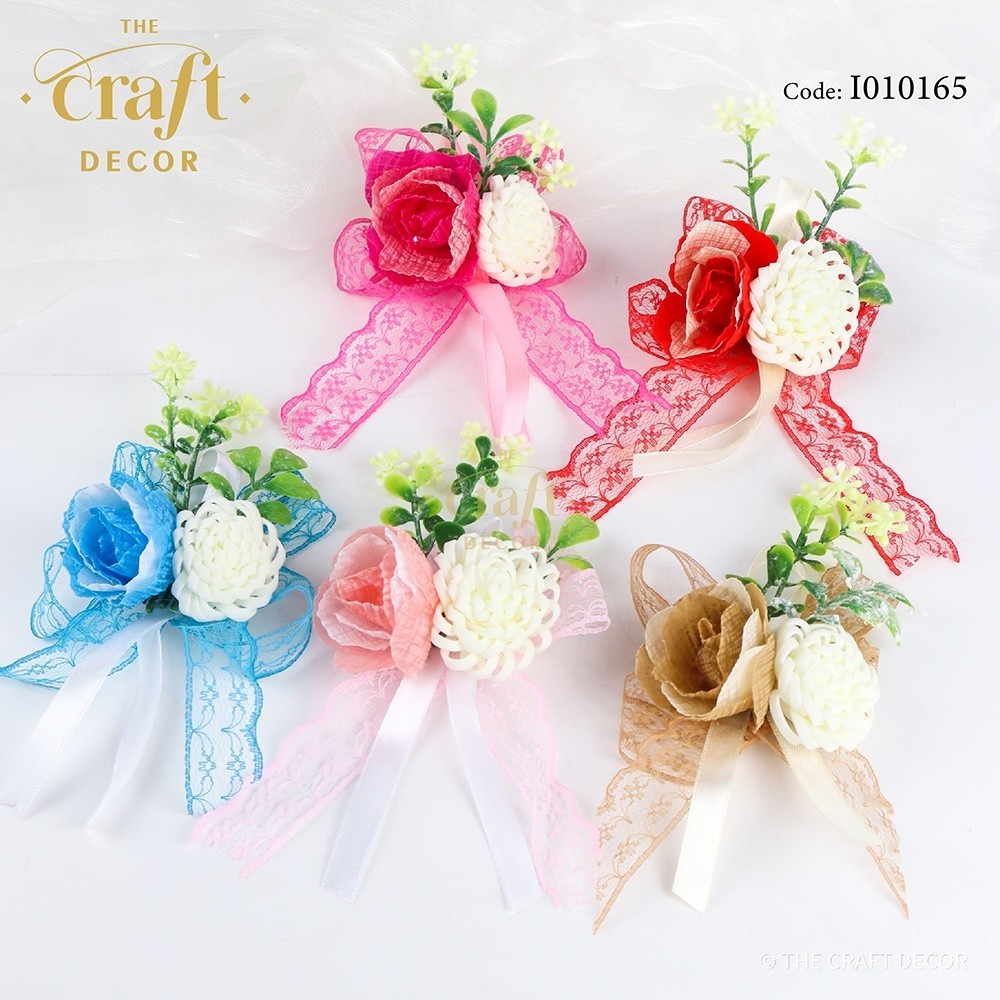 The Craft Decor Non Woven Flower Corsage With Safety Pin Wedding Pin