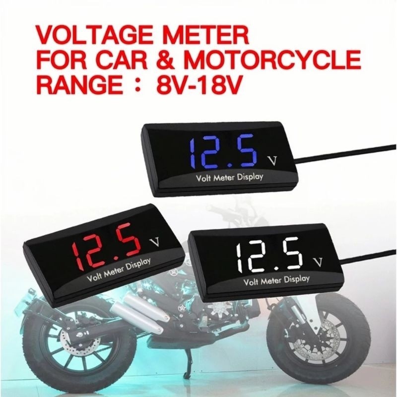 Car Volt Meter Led Digital Voltage Meter V Voltmeter Battery