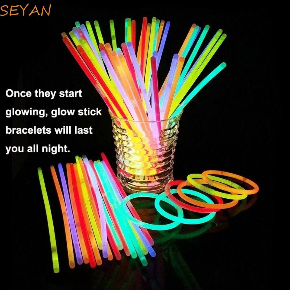 SEYAN 50PCS 100PCS Fluorescent Glow Stick Fluorescent Glow Stick