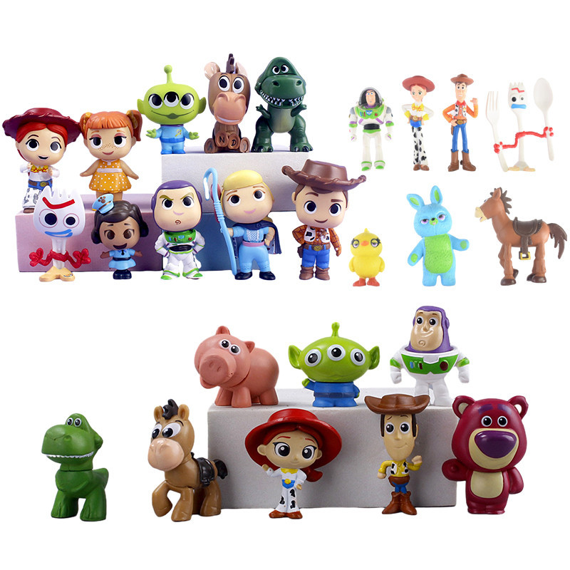 Toy Story Figure Set Woody Jessie Buzz Lightyear Alien Lots O Huggin