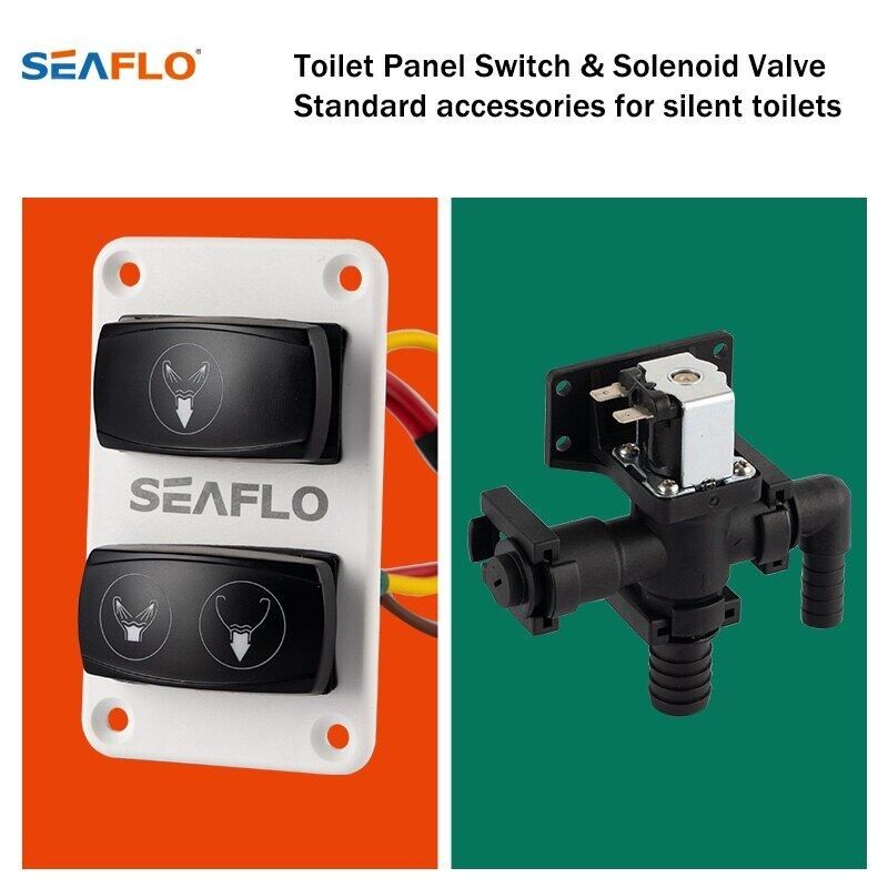 SEAFLO Electric Marine Toilet Switch Pane Toilet Control For Marine