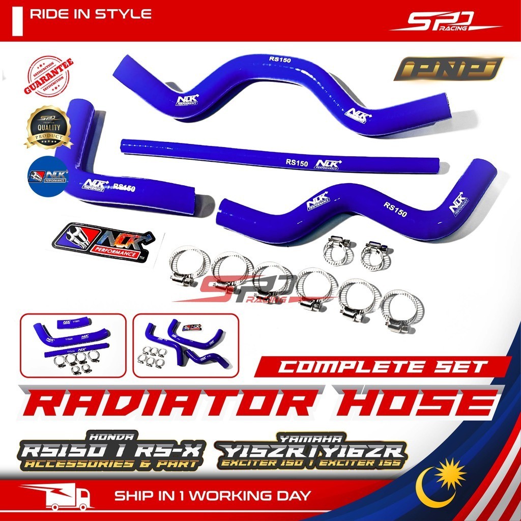 RSX Y15 Y16 Radiator Hose Set I Blue NLK Performance For HONDA RS150