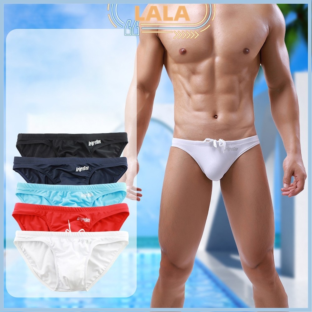 Lala Men S Brief Cut Low Rise Bikini Brief Swimming Trunks Swim Brief