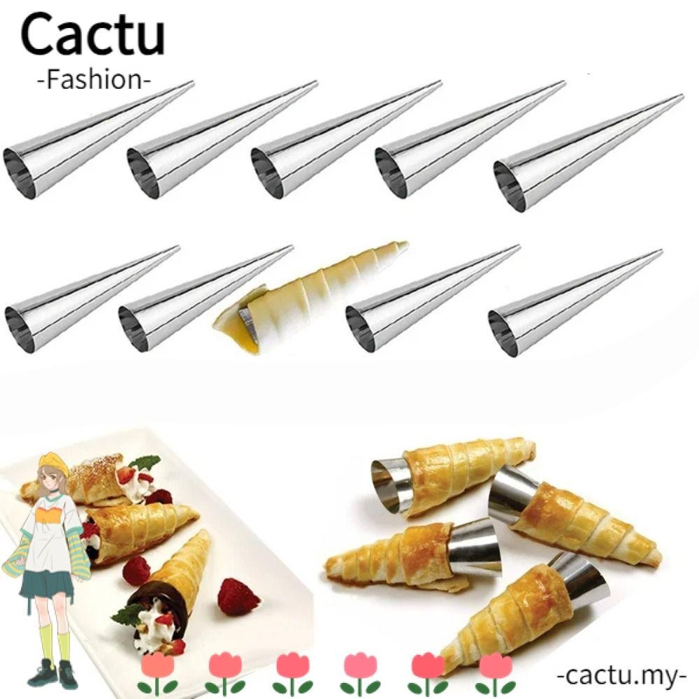 Facc H Pcs Cone Roll Moulds Cookie Dessert Stainless Steel Croissants