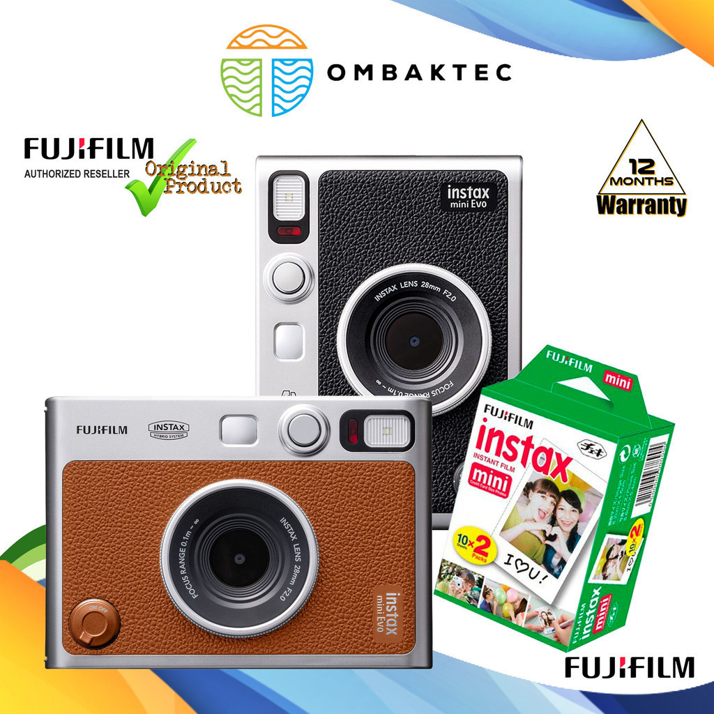 Ready Stock FUJIFILM INSTAX MINI EVO Instant Film Camera Mini EVO