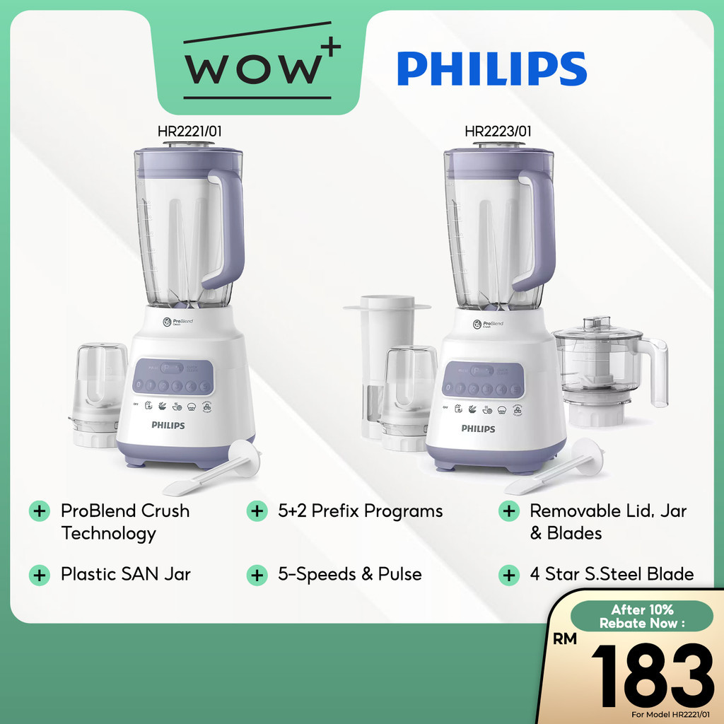 Philips Hr Hr Blender L Lavender Featuring