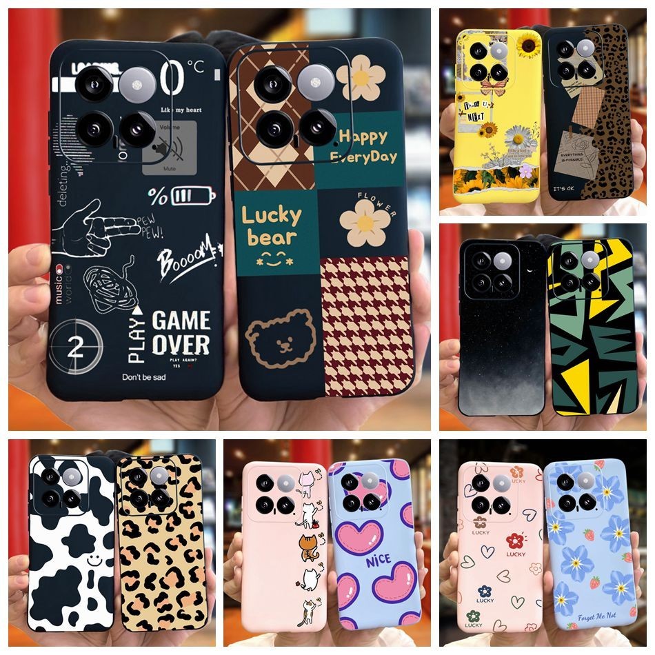 Xiaomi 14 Case Mi14 5G 2024 Lovely Printing Jelly Silicon Soft Phone