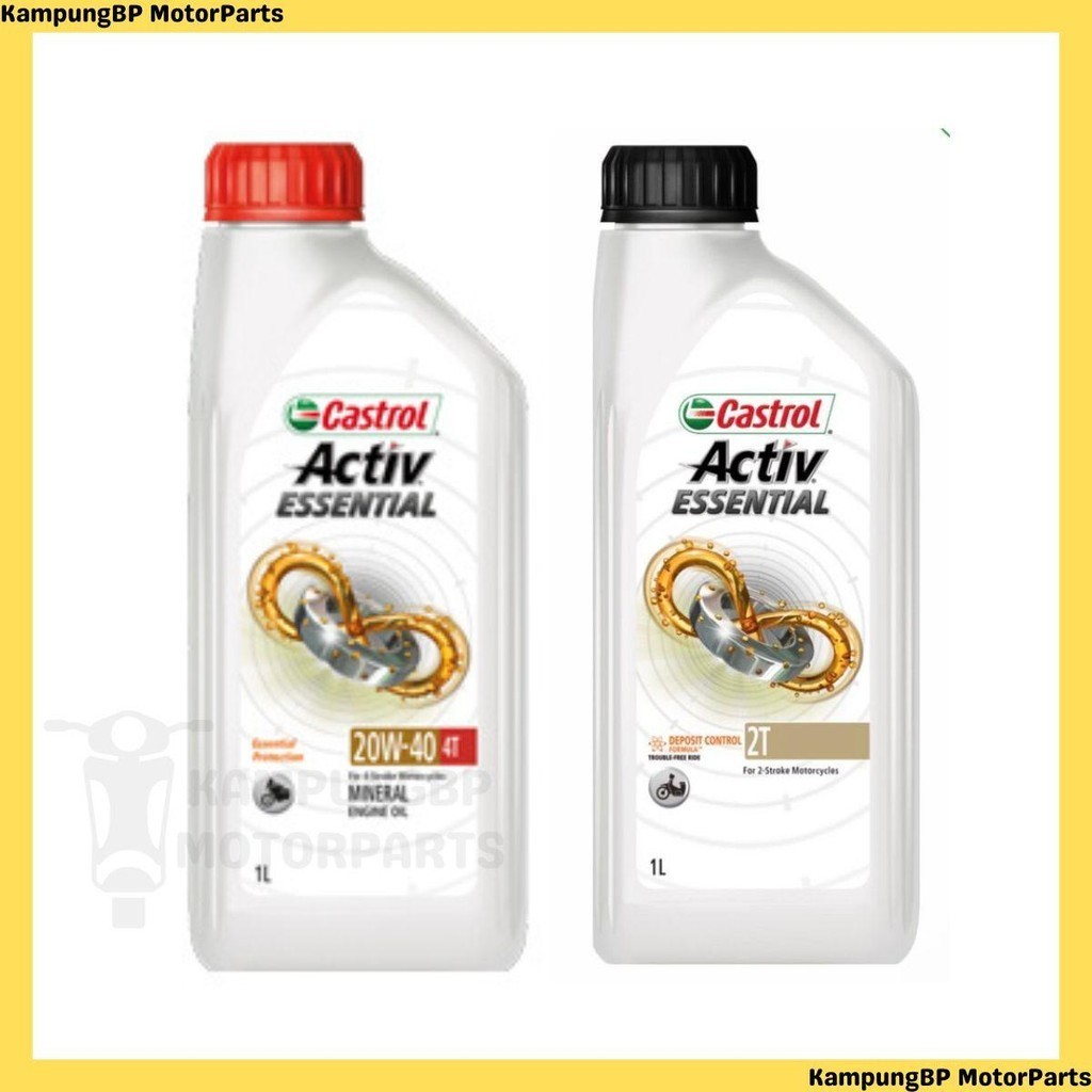 Castrol ACTIVE ESSENTIAL ENGINE OIL 1 LITER 100 ORIGINAL 4T 2T