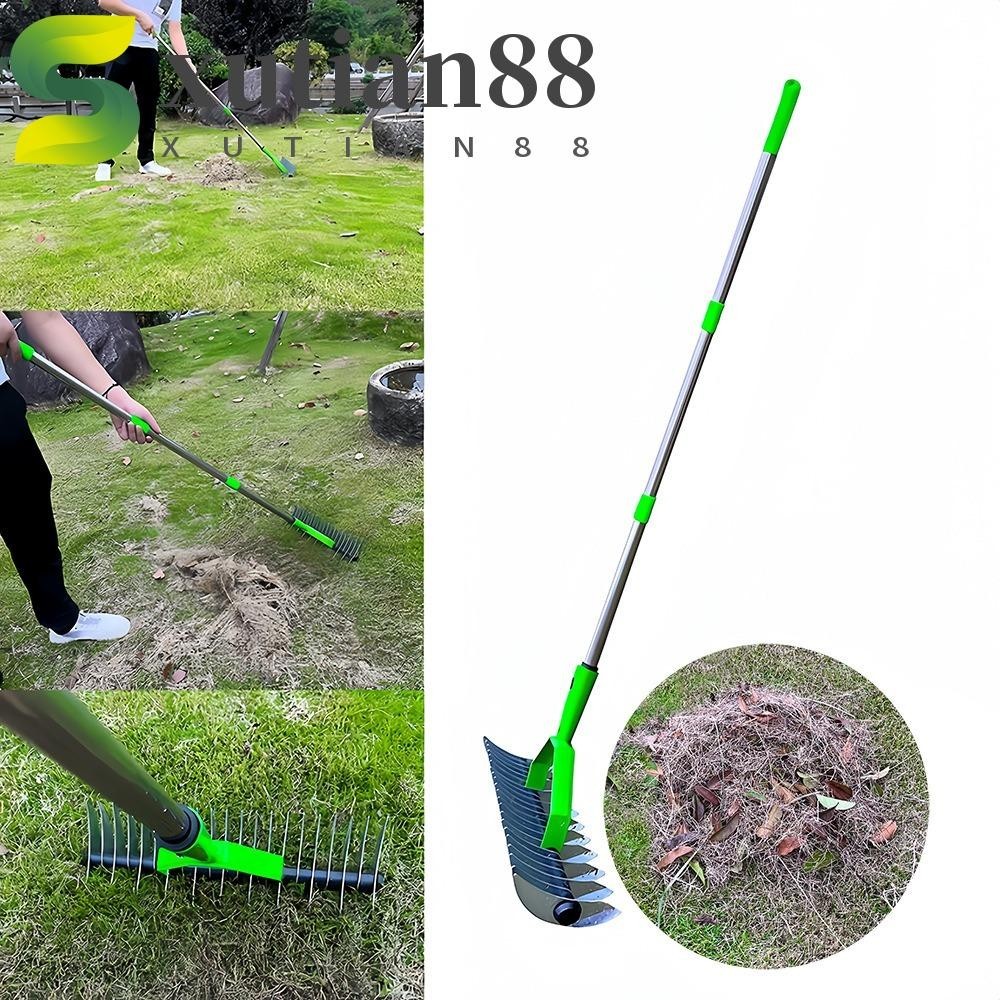 XUTIAN Thatch Rake Descaling Hay Deciduous Grass Rakes Durable With