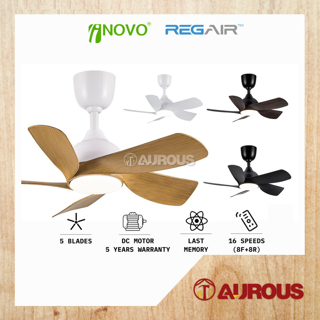 Regair Inovo Rozy W Led Light Ceiling Fan Blades With Dc Motor