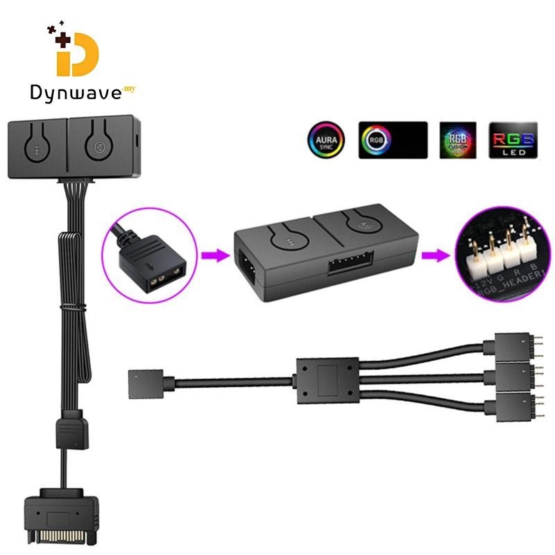 Dynwave Fan Adapter Cable PWM Splitter Connector Chassis 10cm