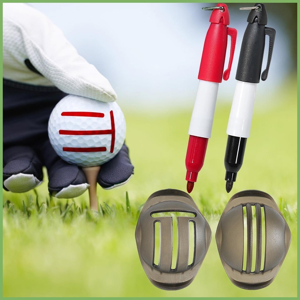 Golf Ball Alignment Tool Set Scribe Marker Stencil For Golf Ball Clear