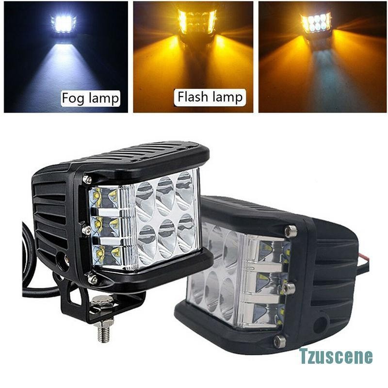 4Inch Work Side Shooter LED Light Bar Combo Pod White Amber Strobe