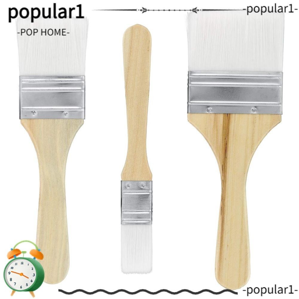 POP 3Pcs Synthetic Bristle Paint Wood Chip And Utility Paint Brushes