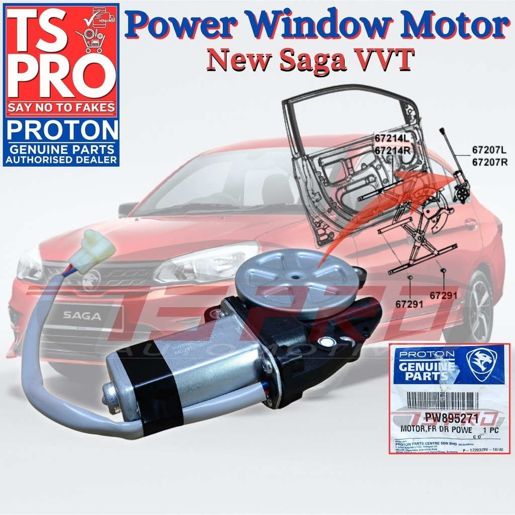 Proton New Saga Vvt Genuine Lmb Power Window Motor Pw