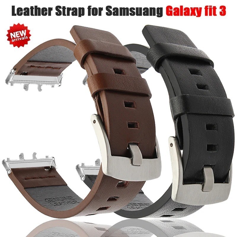 Leather Strap For Samsung Galaxy Fit 3 Band Quick Release 18mm Band