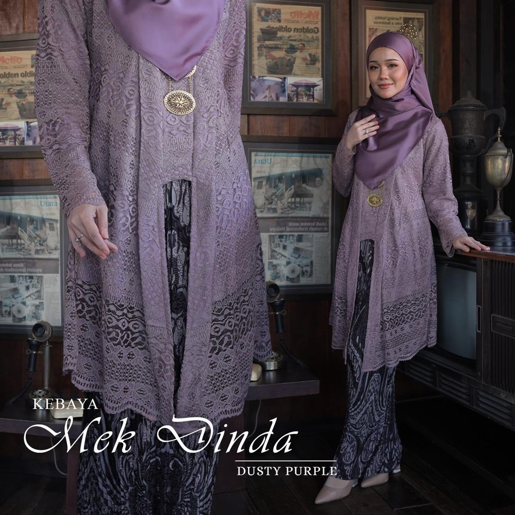 TUNIKMY BAJU KEBAYA MEK DINDA EXCLUSIVE LACE BAJU RAYA VIRAL 2024