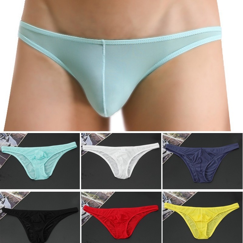 Men Briefs Comfy Sexy Thong G String Bikini Bulge Pouch Men Breathable
