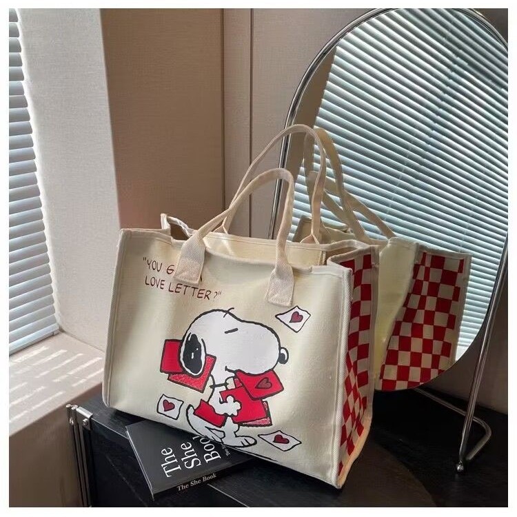 Canvas Bag Female New Style Fashion Mommy Cartoon Snoopy Large Capacity