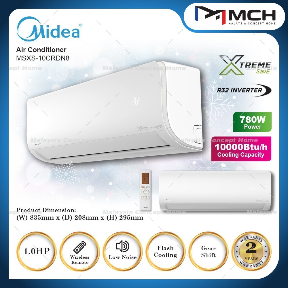 MIDEA MSXS 10CRDN8 1 0HP R32 EXTREME SAVE INVERTER AIR CONDITIONER