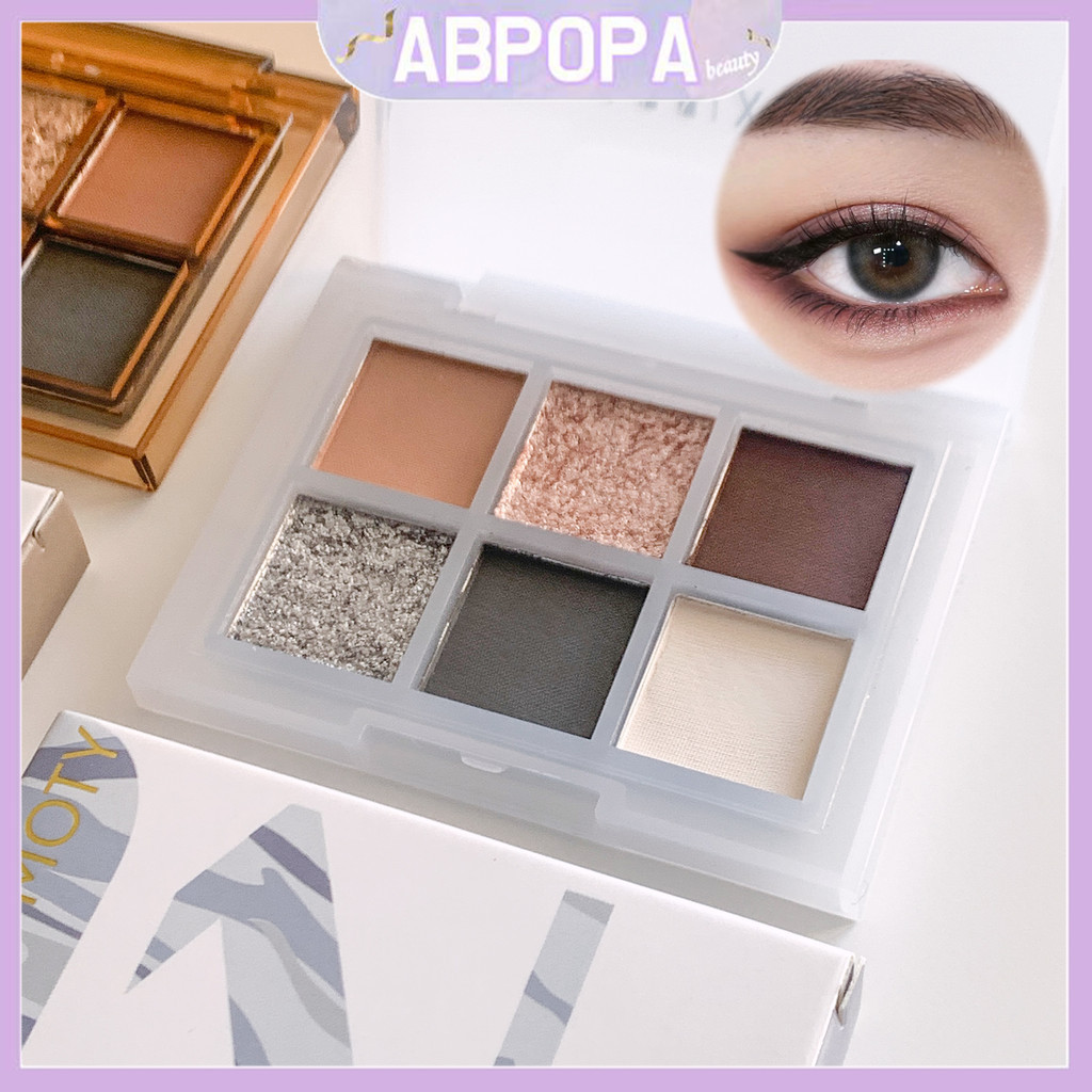 Abpopa Beauty MOTY Six Color Co Branded Matte Glitter Eyeshadow In One