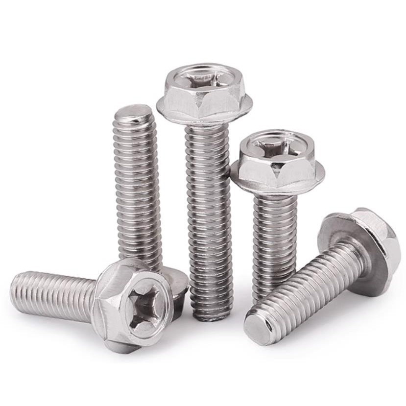 M M M Stainless Steel Cross Flange Screws Hexagon Anti Slip