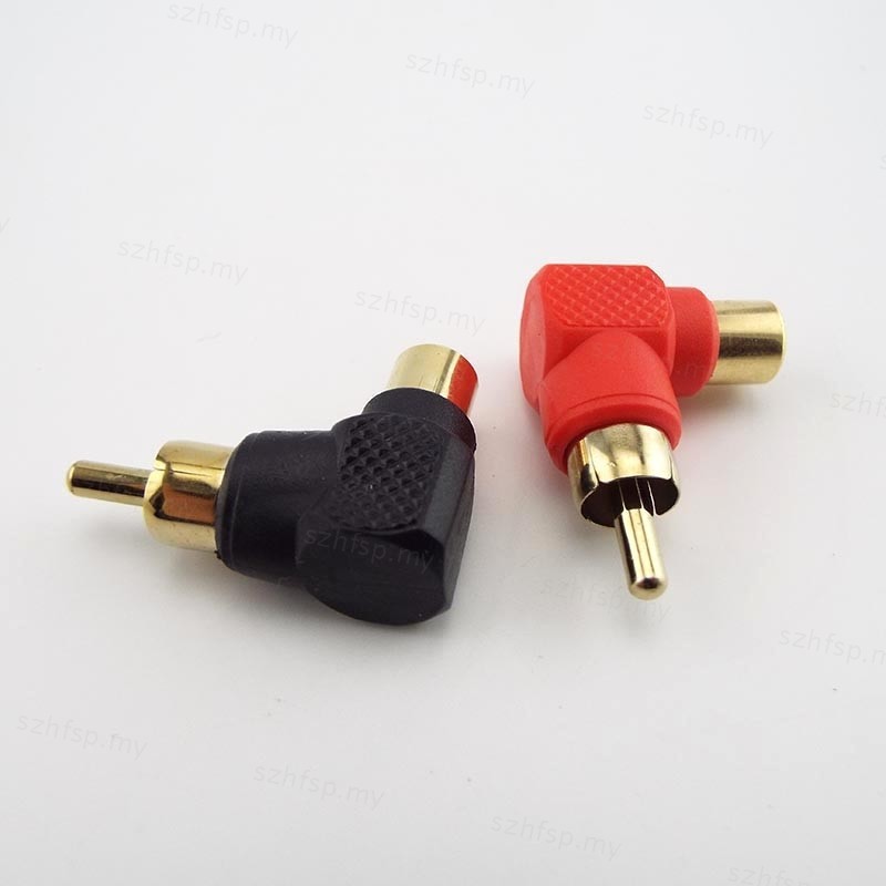 M F Degree Audio Adapter Rca Male To Female Right Angle Connector