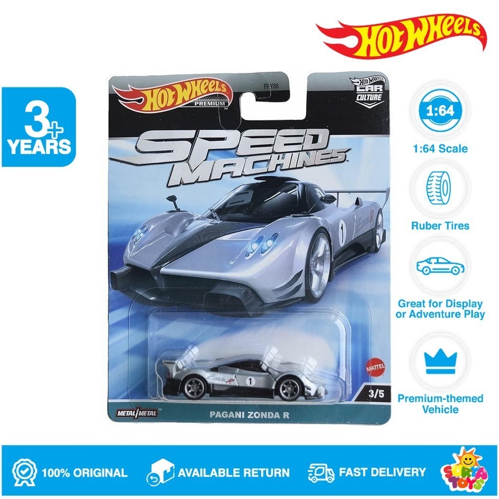 Hot Wheels Premium Pop Culture Speed Machines Pagani Zonda R Shopee