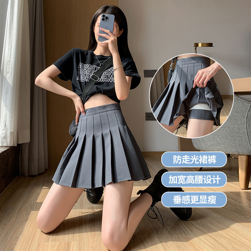 Korean Version Of Suit Fabric Pleated Skirt For Women S Short Skirt