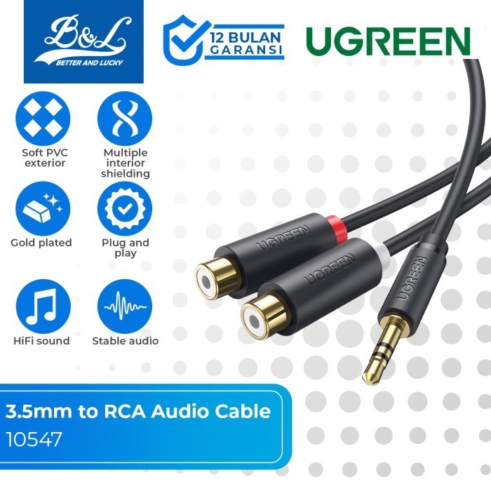 Ugreen Aux Mm Male To Rca Female Audio Cable Cm Shopee