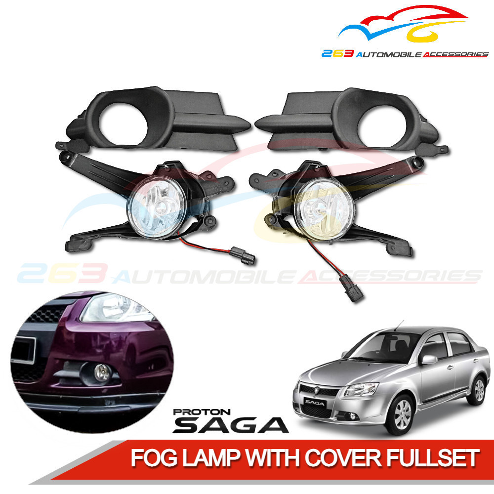 PROTON SAGA BLM FLX FOG LAMP WITH COVER BLACK FULLSET Shopee Malaysia