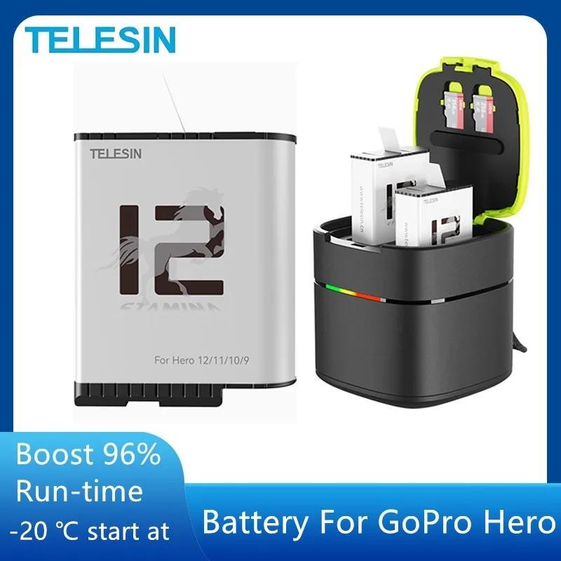 TELESIN Endurence Battery For GoPro Hero12 11 10 1750 MAh Battery Gopro