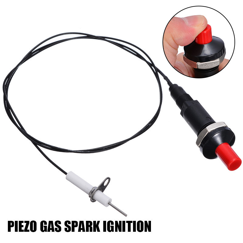 Universal Piezo Spark Ignition Set Cable 1000mm Gas Grill Push Button