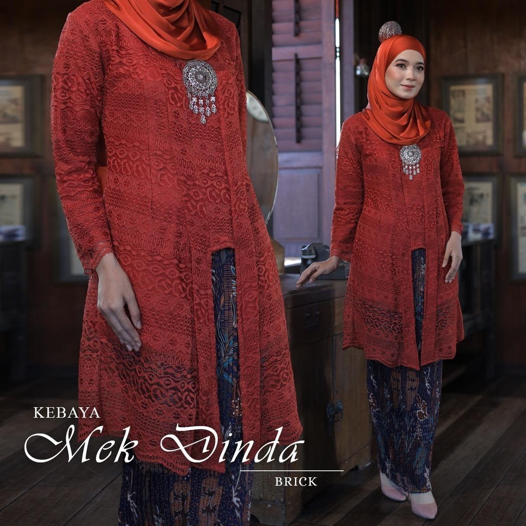 TUNIKMY BAJU KEBAYA MEK DINDA EXCLUSIVE LACE BAJU RAYA VIRAL 2024