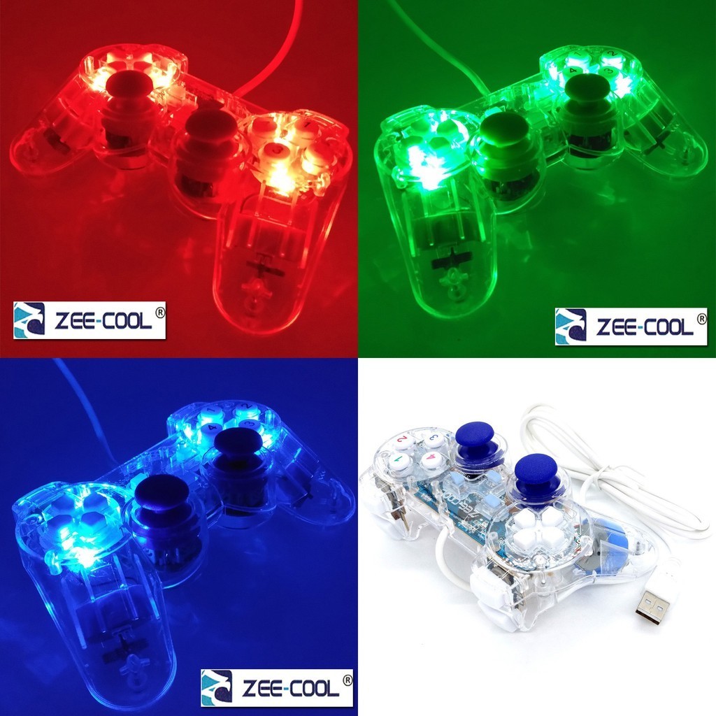 Official Zee Cool DoubleShock Transparent Single Joystick Games Pad