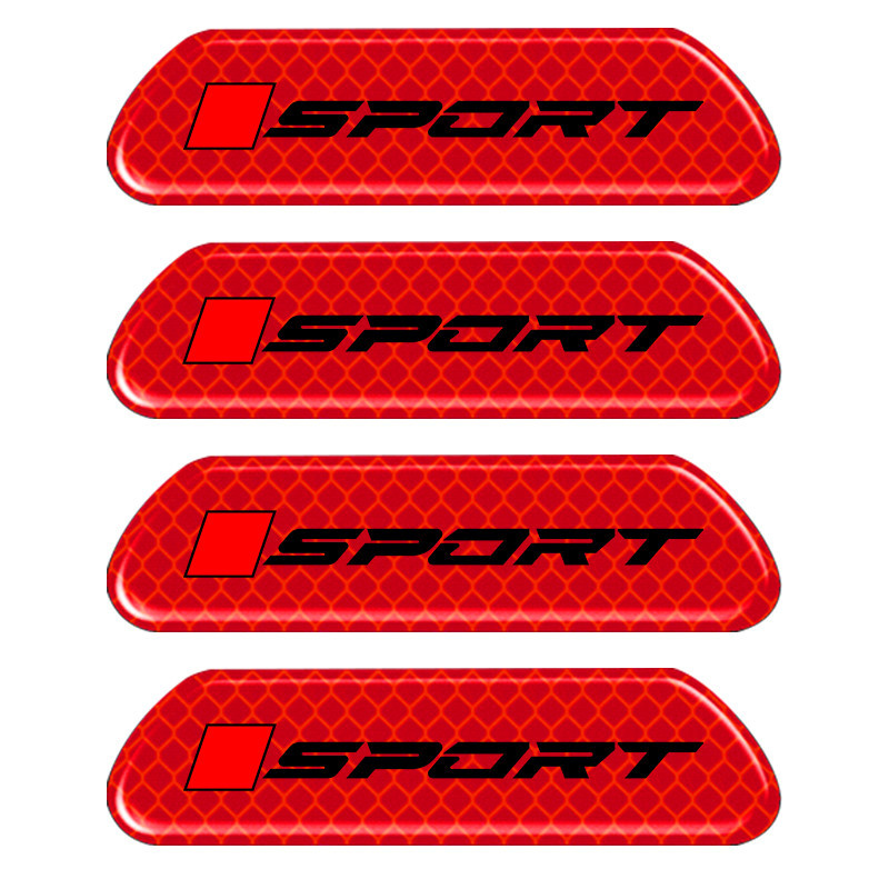 4Pcs Proton Car Reflective Sticker Safety Warning Mark Car Door